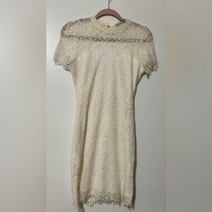 Elegant Cream Lace Dress